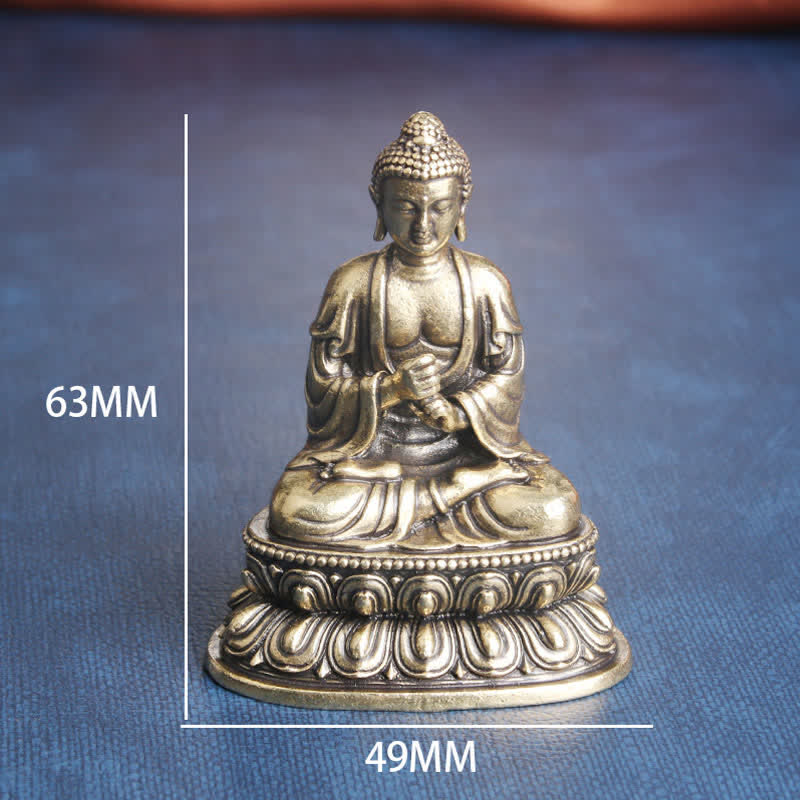 Statue décorative en cuivre du Bouddha Tathagata Sérénité - image 7