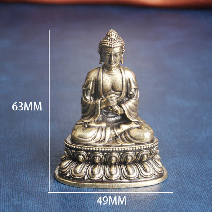 Statue décorative en cuivre du Bouddha Tathagata Sérénité - image 7