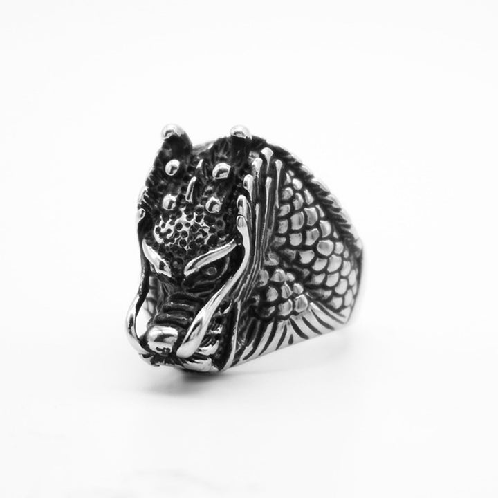 Bague en acier titane Dragon Balance