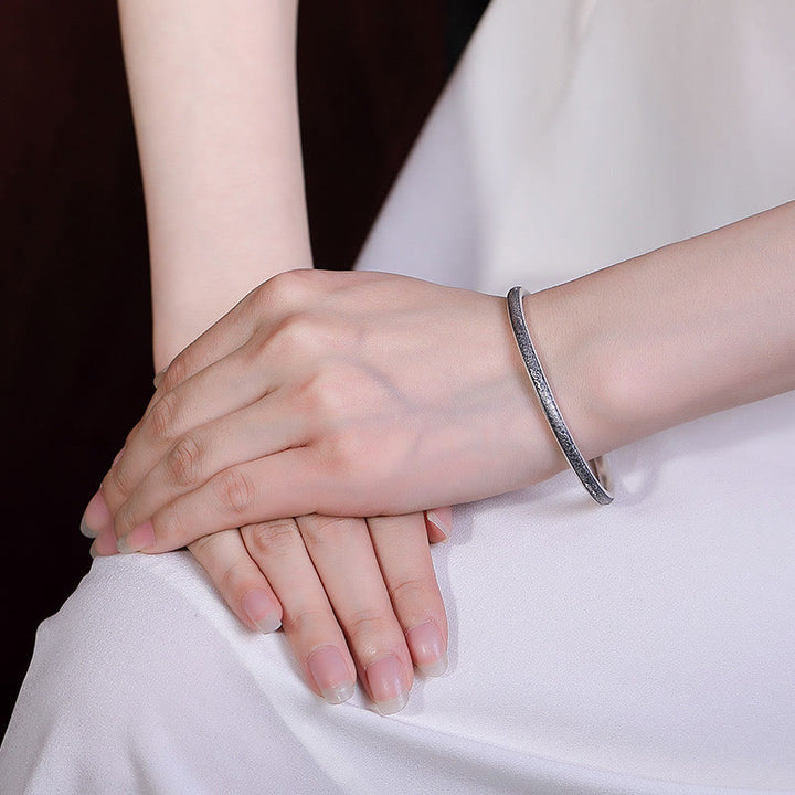 Bracelet porte-bonheur vintage en argent sterling 999 Buddha Stones et nuages ​​de bon augure - image 5