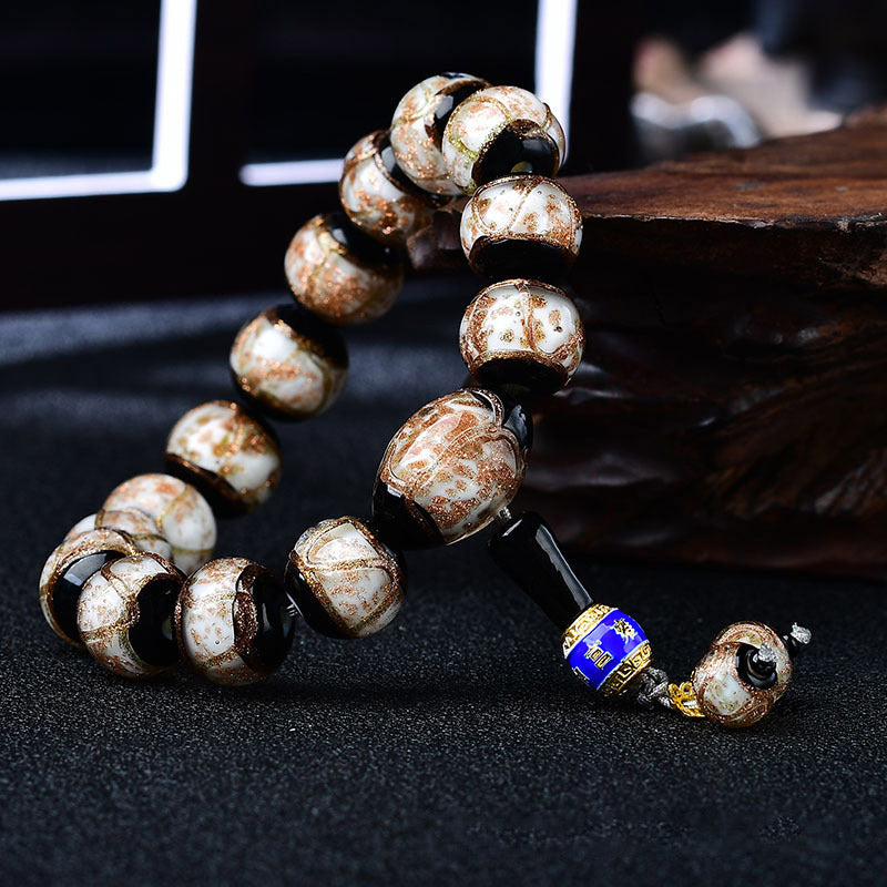 Bracelet de guérison tibétain en agate veine de dragon