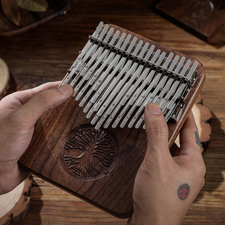 Piano à pouce Kalimba 34 touches avec motif arbre de vie, piano à doigts portable Marimba