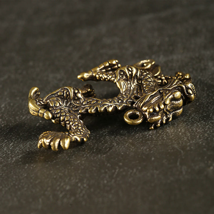 Buddha Stones Année du Dragon Mini Laiton Dragon Chance Protection Décoration de la Maison