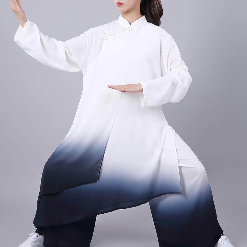 Ensemble de vêtements unisexe avec peinture dégradée de Buddha Stones , méditation, prière, spirituel, zen, tai-chi, qigong - image 1