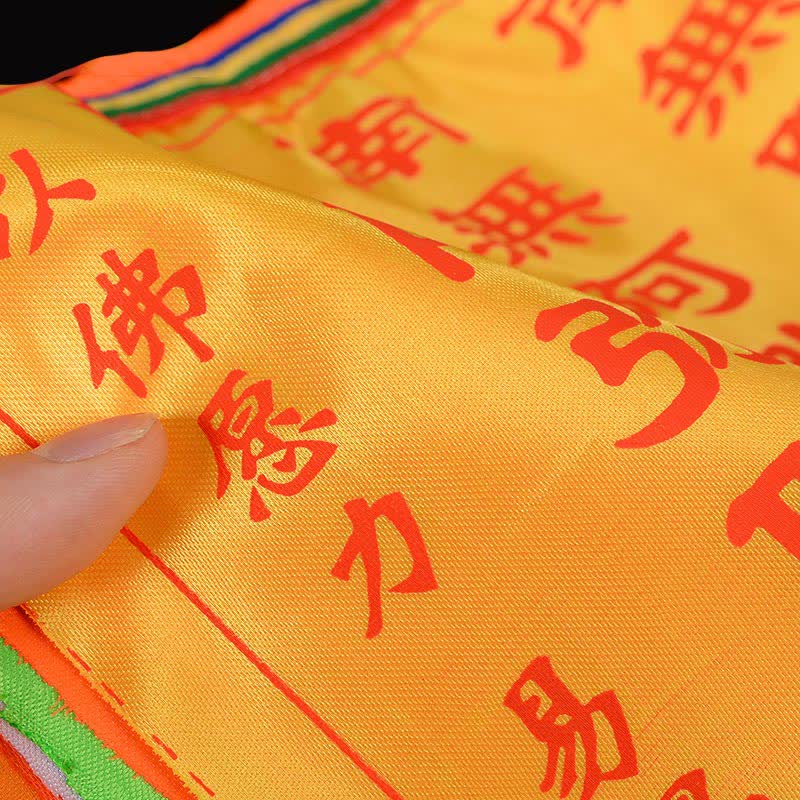 Buddha Stones Drapeau de prière tibétain à 7 couleurs, symbole du cheval du vent et du lotus, pour l'extérieur (21 pièces). - image 12