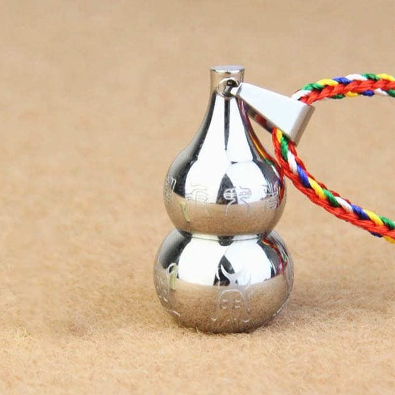 Collier pendentif en acier titane avec Buddha Stones et symbole tibétain Yin Yang - Cordon argenté et coloré - image 6