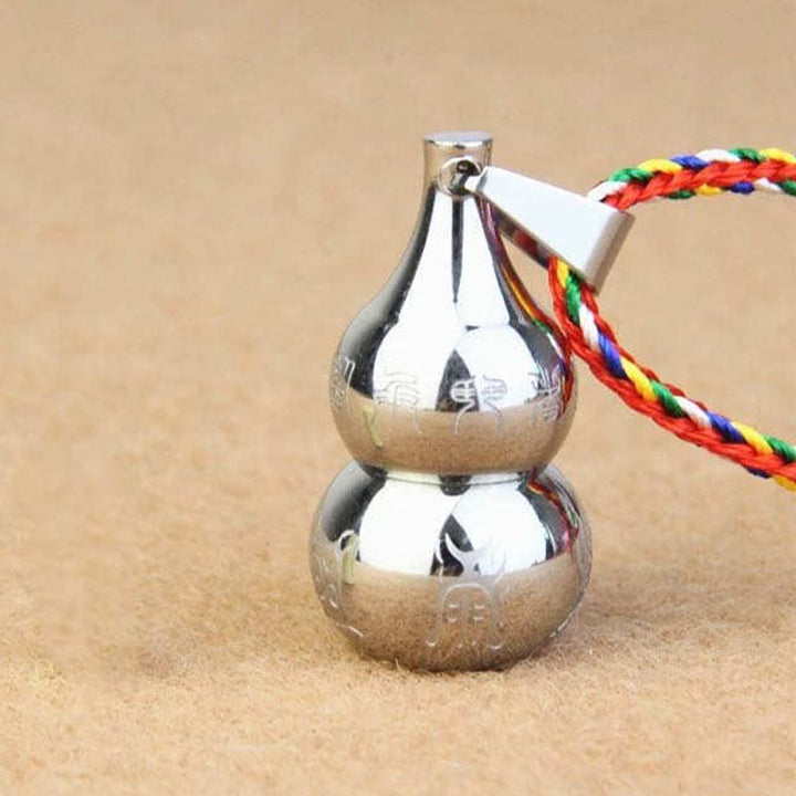 Collier pendentif en acier titane avec Buddha Stones et symbole tibétain Yin Yang - Cordon argenté et coloré - image 6