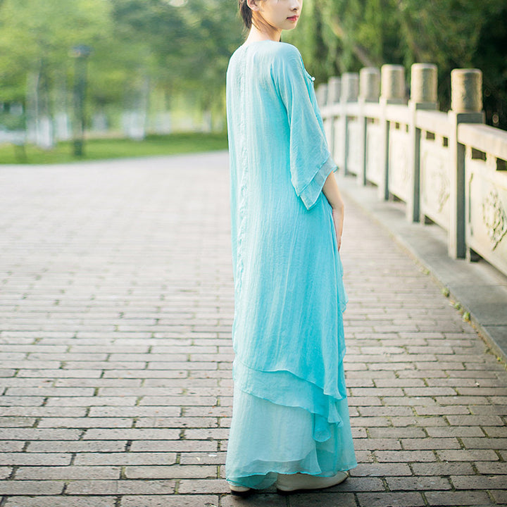Ensemble de 3 pièces de yoga en mousseline de soie avec Buddha Stones pour femme - image 14