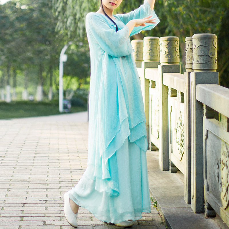 Ensemble de 3 pièces de yoga en mousseline de soie avec Buddha Stones pour femme - image 17