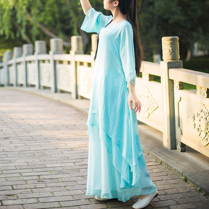 Ensemble de 3 pièces de yoga en mousseline de soie avec Buddha Stones pour femme - image 3