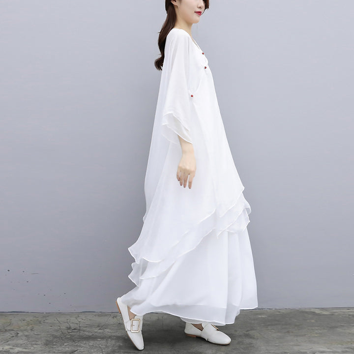 Ensemble de 3 pièces de yoga en mousseline de soie avec Buddha Stones pour femme - image 23