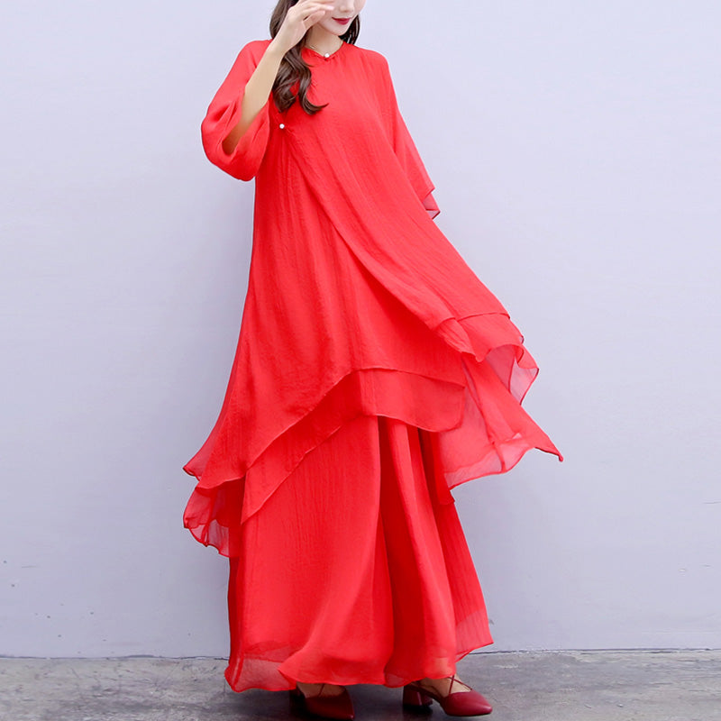 Ensemble de 3 pièces de yoga en mousseline de soie avec Buddha Stones pour femme - image 30