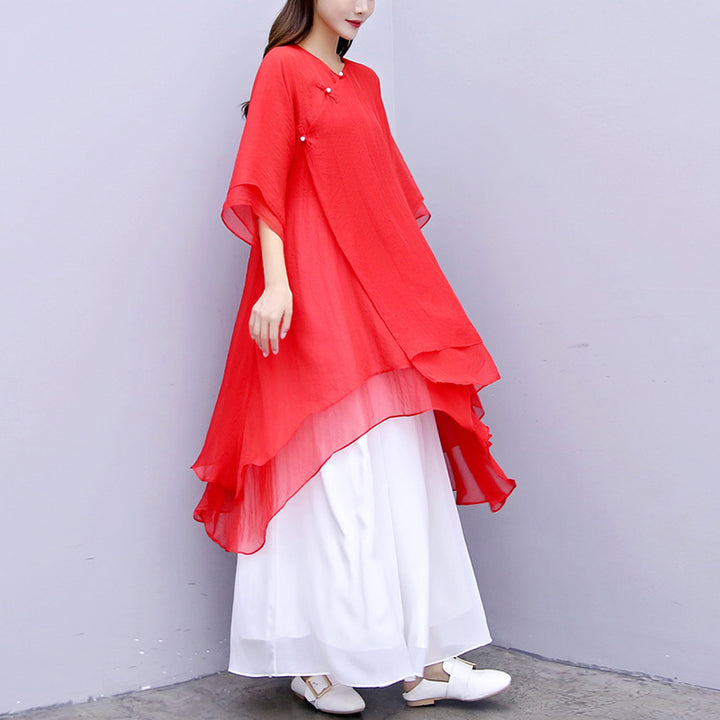 Ensemble de 3 pièces de yoga en mousseline de soie avec Buddha Stones pour femme - image 34