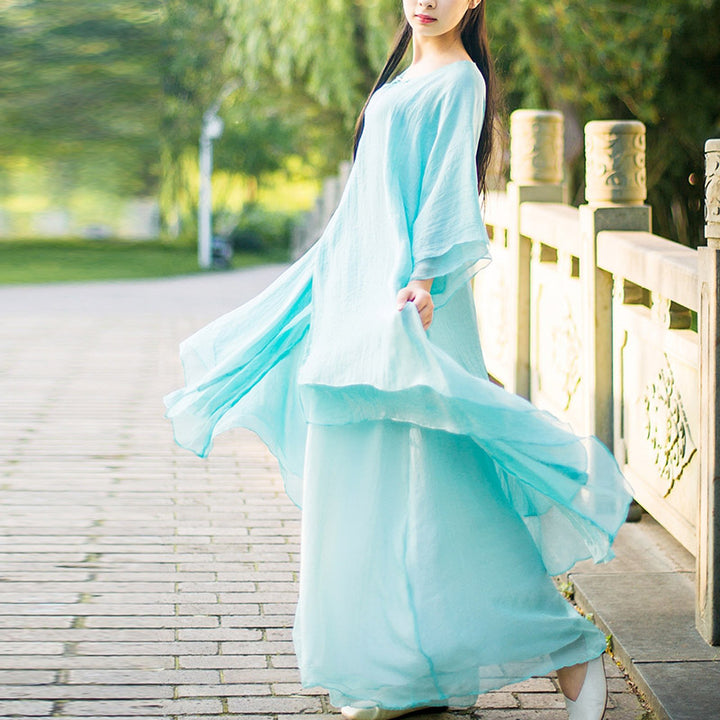 Ensemble de 3 pièces de yoga en mousseline de soie avec Buddha Stones pour femme - image 1