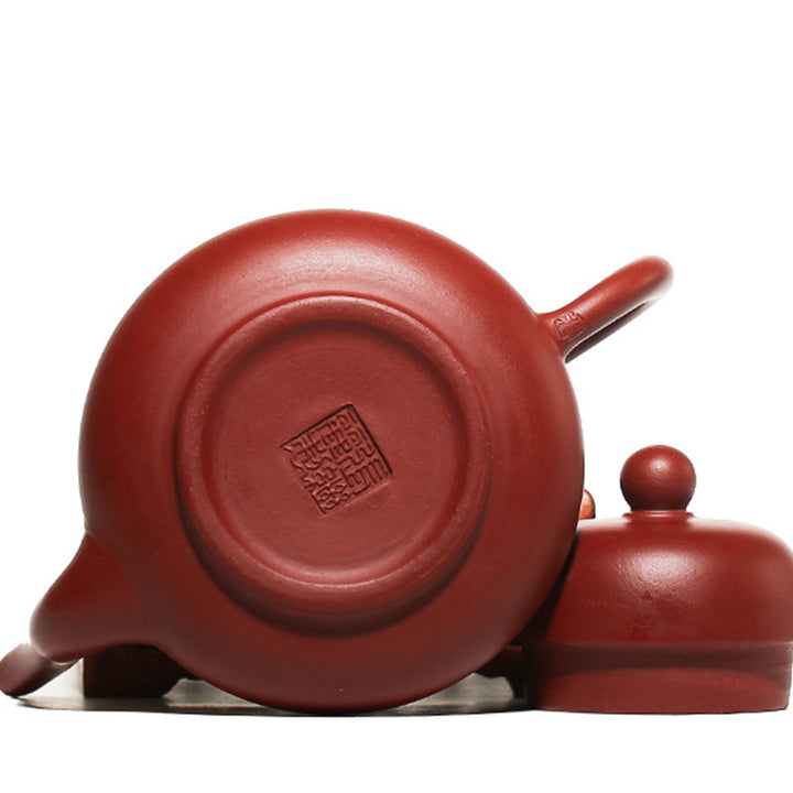 Théière Kung Fu en argile violette et bambou vintage Buddha Stones