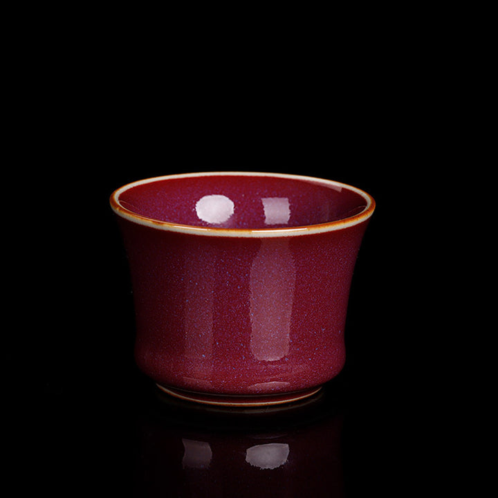 Tasse à thé en céramique avec motif de bambou et Buddha Stones