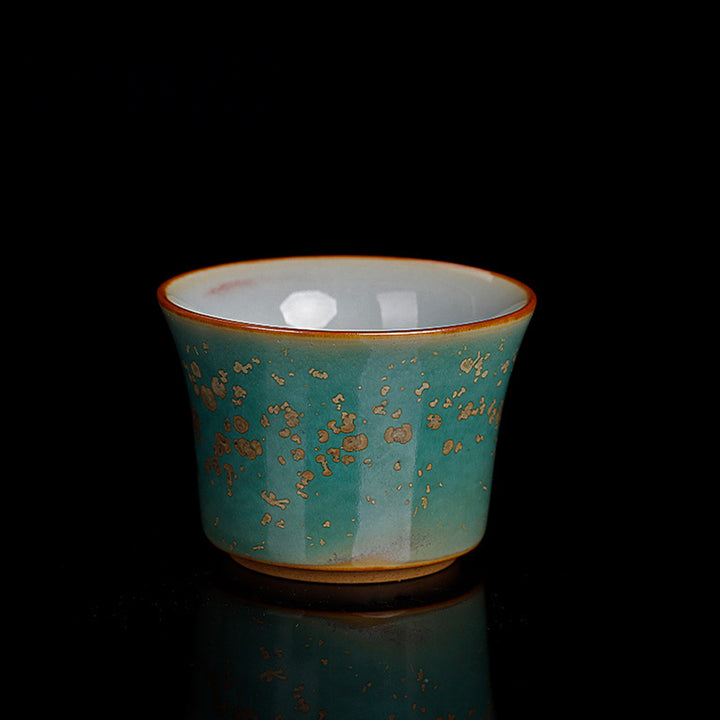 Tasse à thé en céramique avec motif de bambou et Buddha Stones