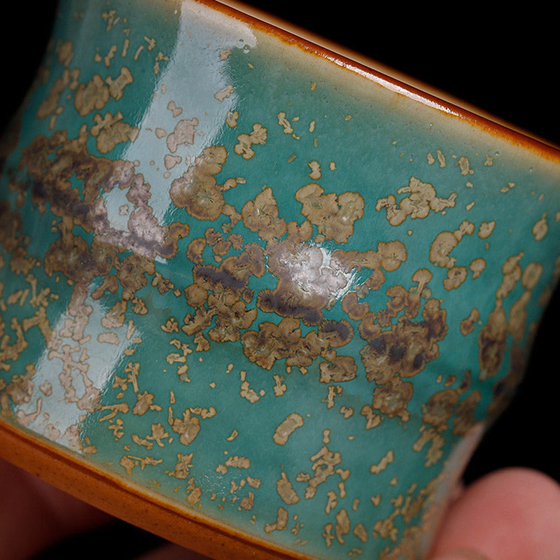 Tasse à thé en céramique avec motif de bambou et Buddha Stones