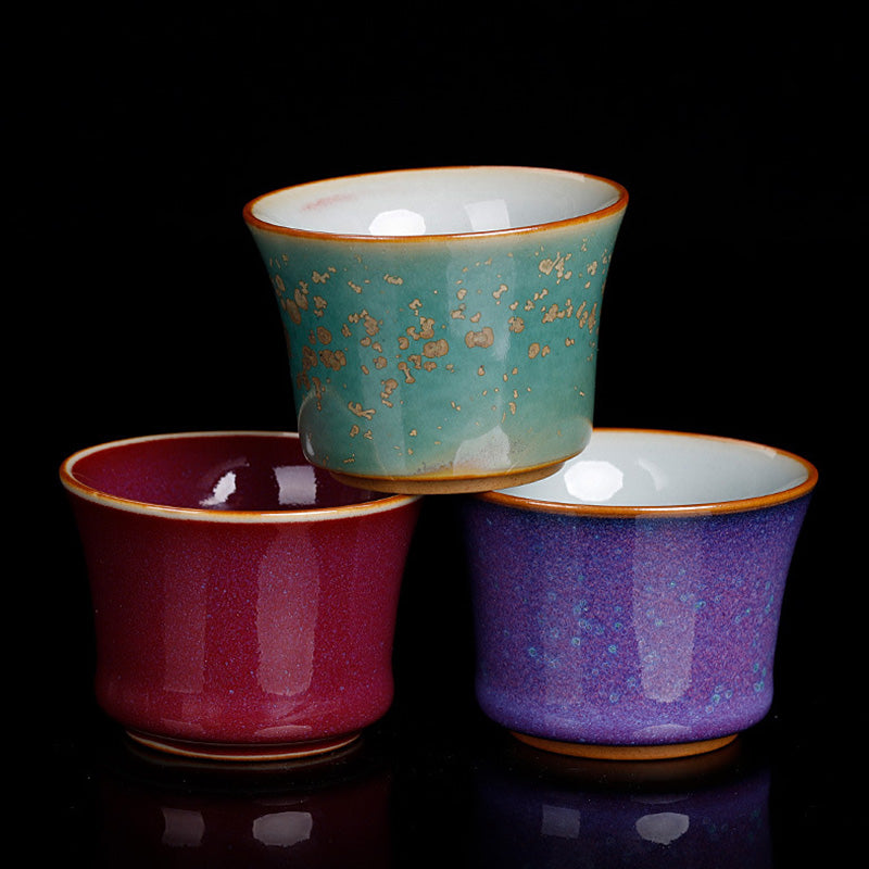 Tasse à thé en céramique avec motif de bambou et Buddha Stones