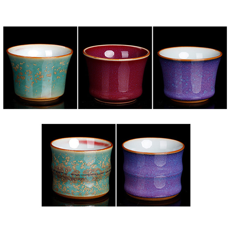 Tasse à thé en céramique avec motif de bambou et Buddha Stones