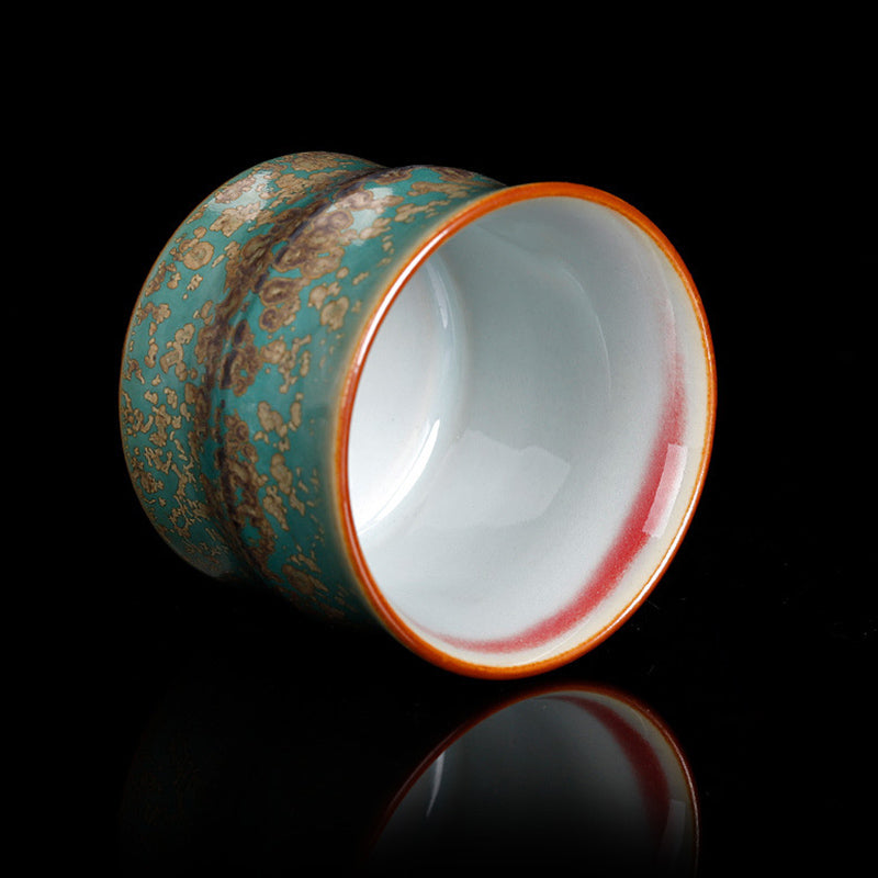 Tasse à thé en céramique avec motif de bambou et Buddha Stones