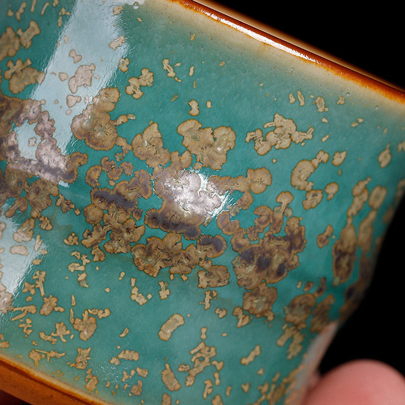 Tasse à thé en céramique avec motif de bambou et Buddha Stones