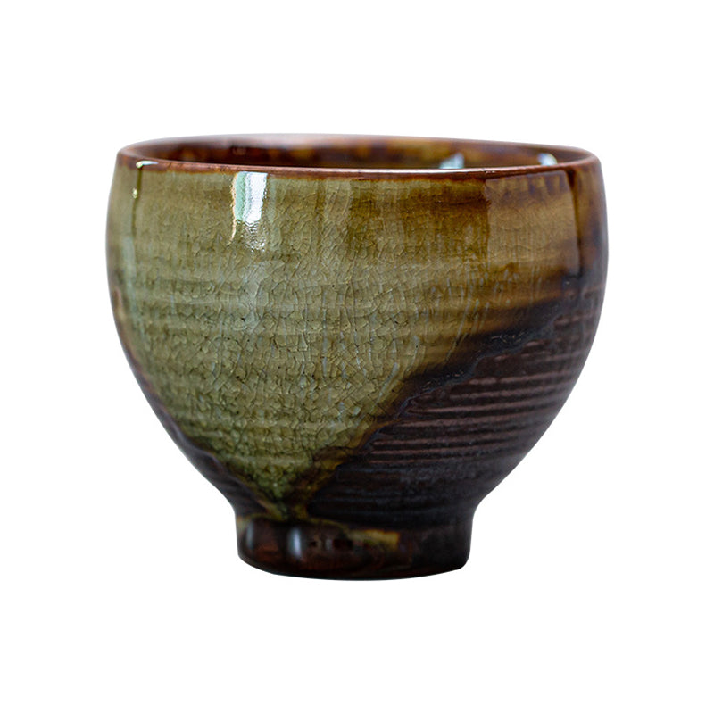 Tasse à thé en céramique rétro Buddha Stones et changement de four marron Tasse à thé Kung Fu