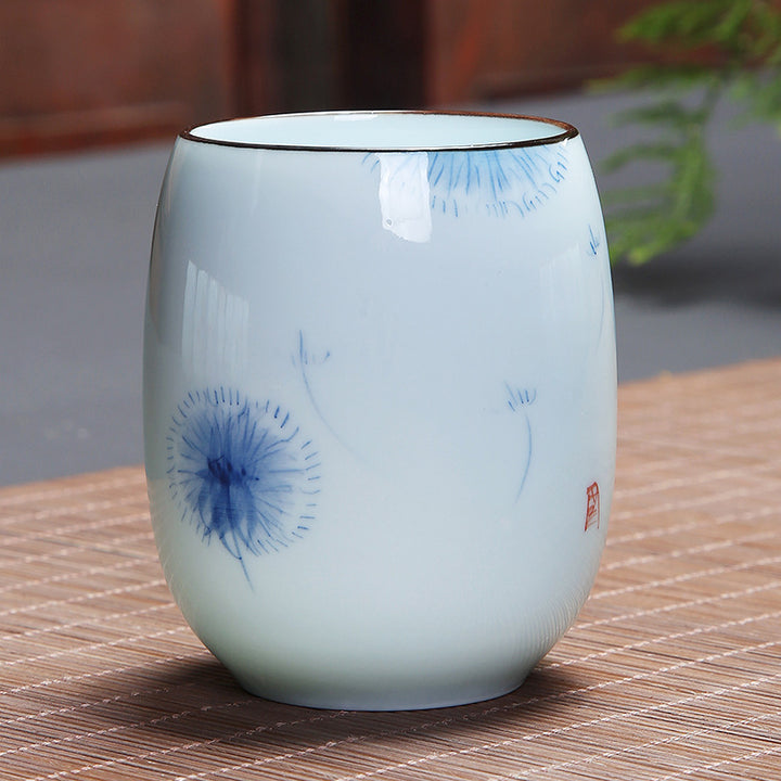 Buddha Stones Koi Poisson Lotus Paysage Pissenlit Pivoine Fleur Tasse à Thé en Céramique Tasse à Thé Kung Fu