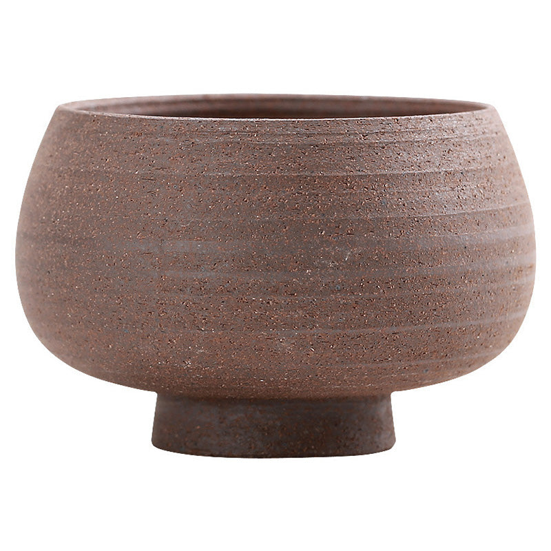Tasse à thé Kung Fu en céramique marron rétro faite à la main avec Buddha Stones