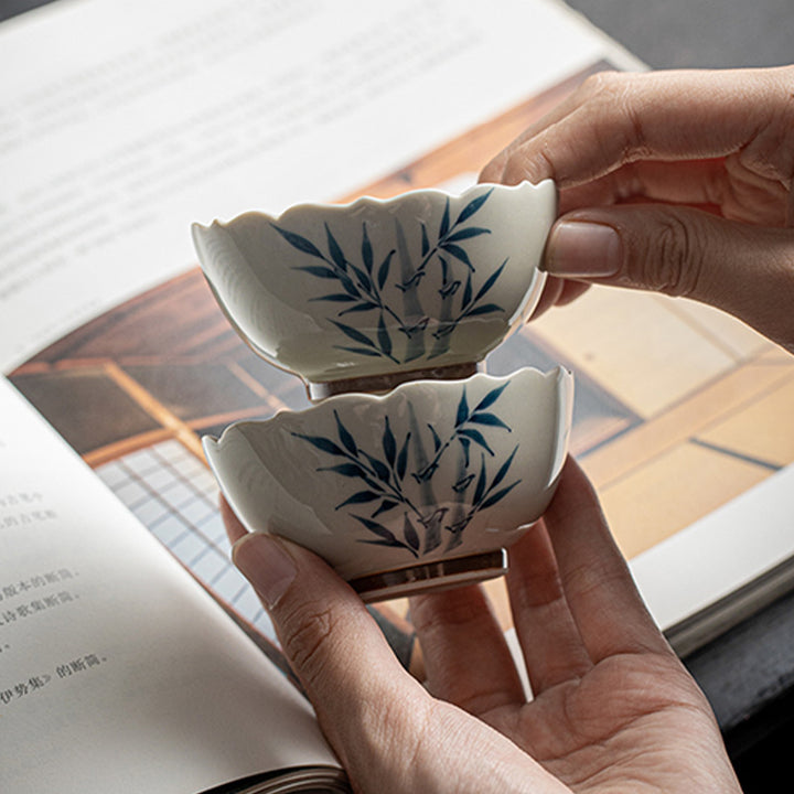 Tasse à thé en céramique avec petites Buddha Stones Stones Kung Fu Tea Cup Bowl