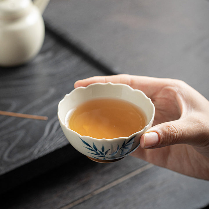 Tasse à thé en céramique avec petites Buddha Stones Stones Kung Fu Tea Cup Bowl