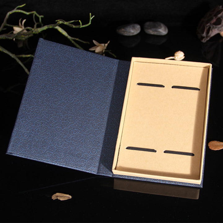 Marque-pages Buddha Stones L'arbre de vie en bois d'ébène à petites feuilles en bois de santal rouge avec boîte cadeau