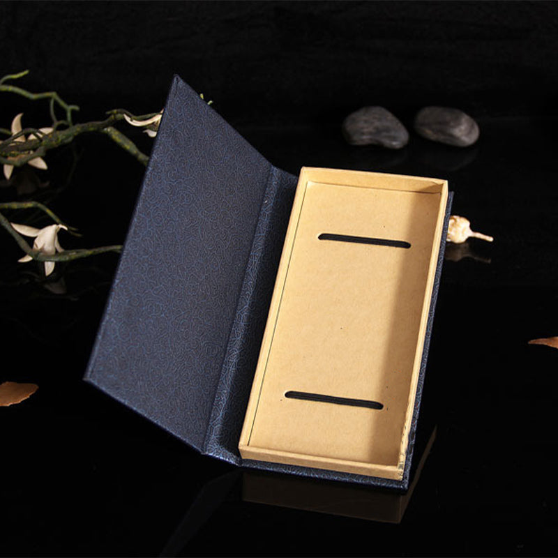 Marque-pages Buddha Stones L'arbre de vie en bois d'ébène à petites feuilles en bois de santal rouge avec boîte cadeau