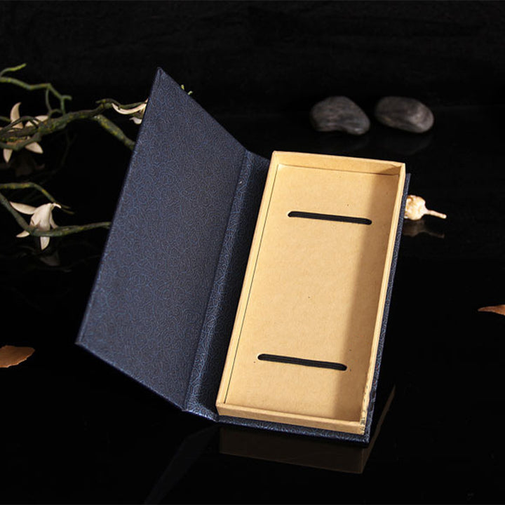 Marque-pages Buddha Stones L'arbre de vie en bois d'ébène à petites feuilles en bois de santal rouge avec boîte cadeau