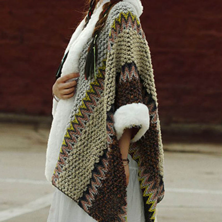 Écharpe de voyage confortable d'hiver à rayures multicolores tibétaines avec Buddha Stones - image 6