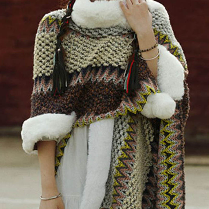 Écharpe de voyage confortable d'hiver à rayures multicolores tibétaines avec Buddha Stones - image 7