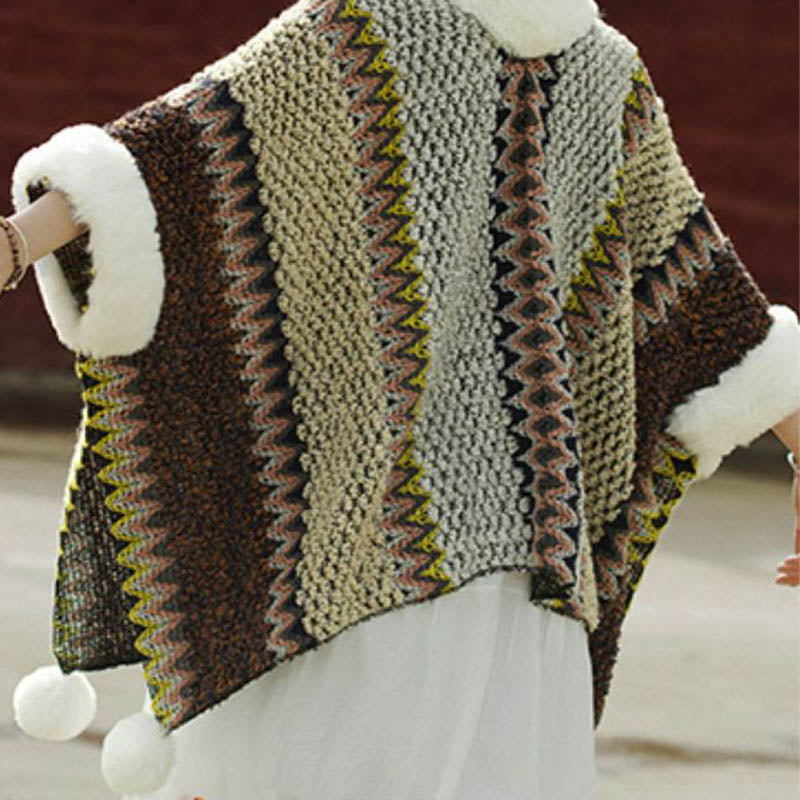 Écharpe de voyage confortable d'hiver à rayures multicolores tibétaines avec Buddha Stones - image 8