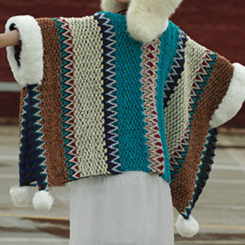 Écharpe de voyage confortable d'hiver à rayures multicolores tibétaines avec Buddha Stones - image 52