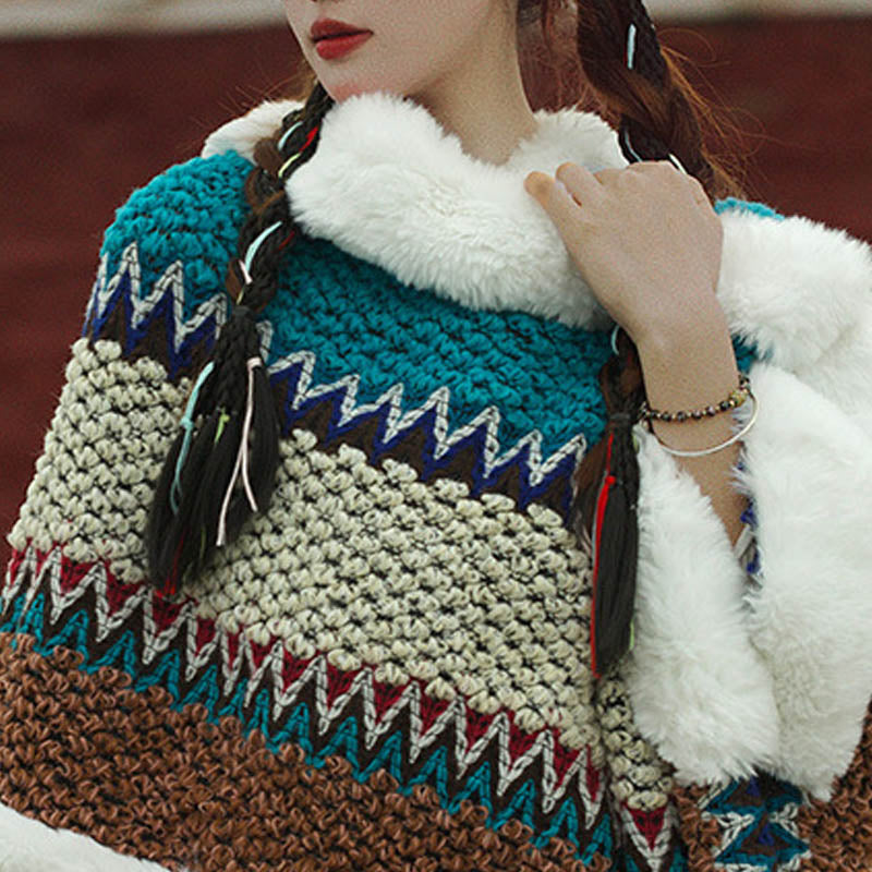 Écharpe de voyage confortable d'hiver à rayures multicolores tibétaines avec Buddha Stones - image 50