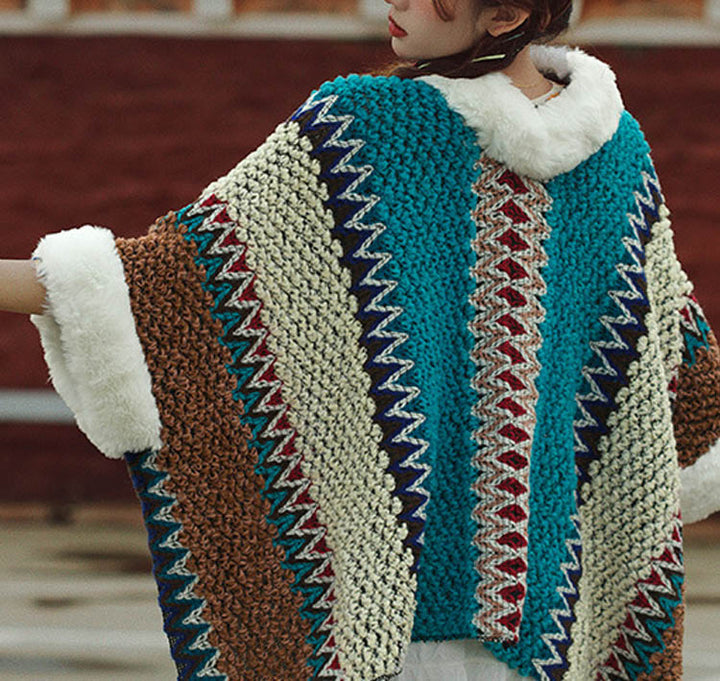 Écharpe de voyage confortable d'hiver à rayures multicolores tibétaines avec Buddha Stones - image 48