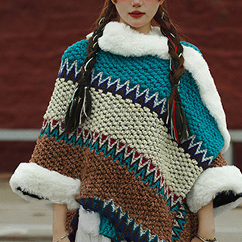 Écharpe de voyage confortable d'hiver à rayures multicolores tibétaines avec Buddha Stones - image 51