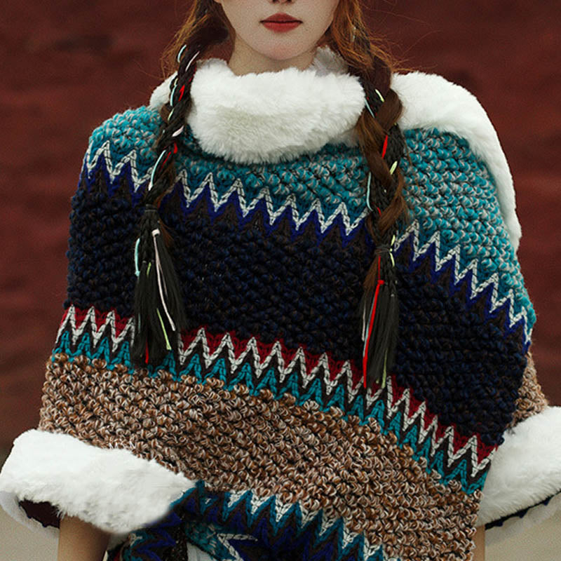 Écharpe de voyage confortable d'hiver à rayures multicolores tibétaines avec Buddha Stones - image 27