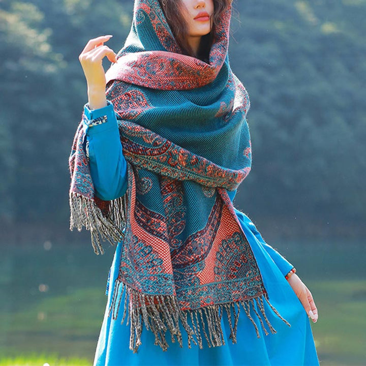 Écharpe de voyage confortable avec motif de Buddha Stones - Bleu - image 22