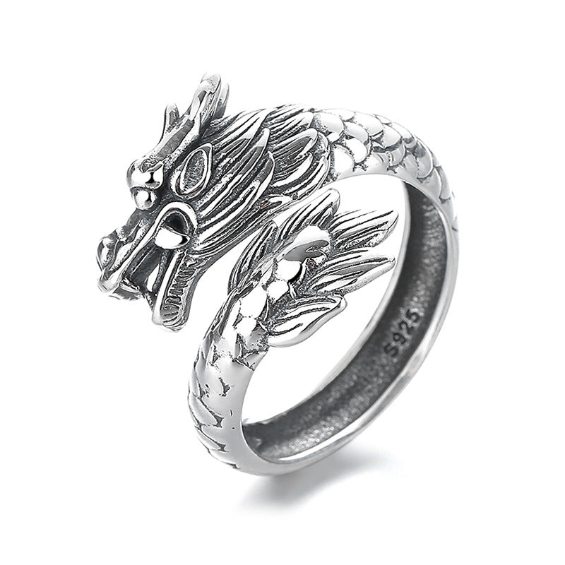 Bague ajustable en métal Buddha Stones en argent sterling 925 Année du Dragon Chance Force - image 4