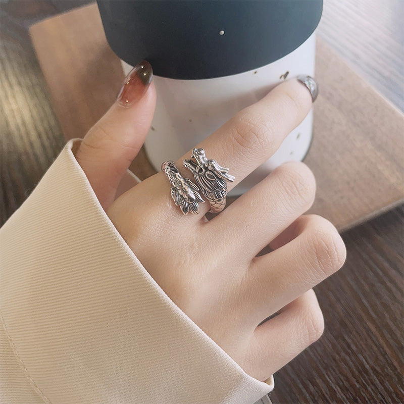 Bague ajustable en métal Buddha Stones en argent sterling 925 Année du Dragon Chance Force - image 7