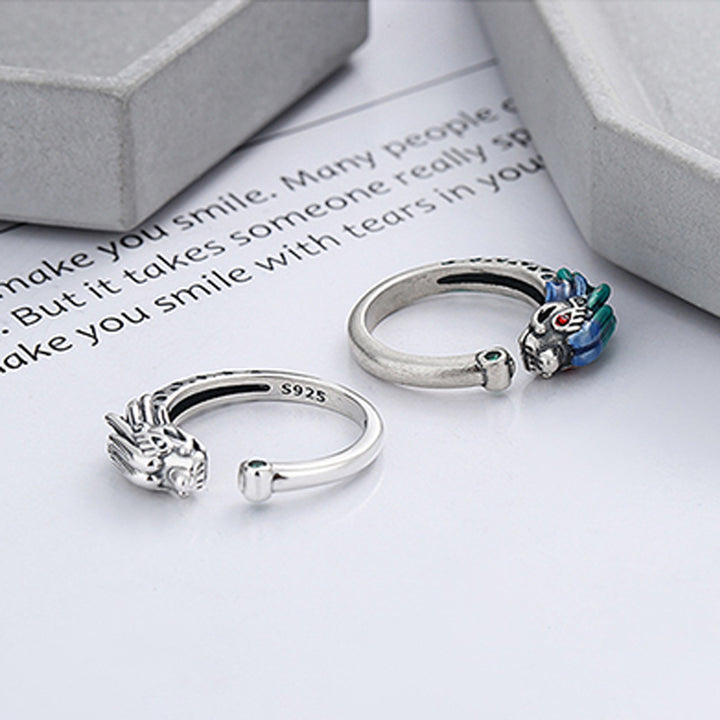 Bague ajustable en métal avec protection de la chance et argent sterling 925 de Buddha Stones Année du Dragon - image 8