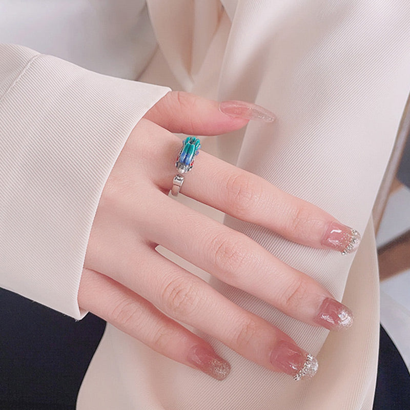 Bague ajustable en métal avec protection de la chance et argent sterling 925 de Buddha Stones Année du Dragon - image 6