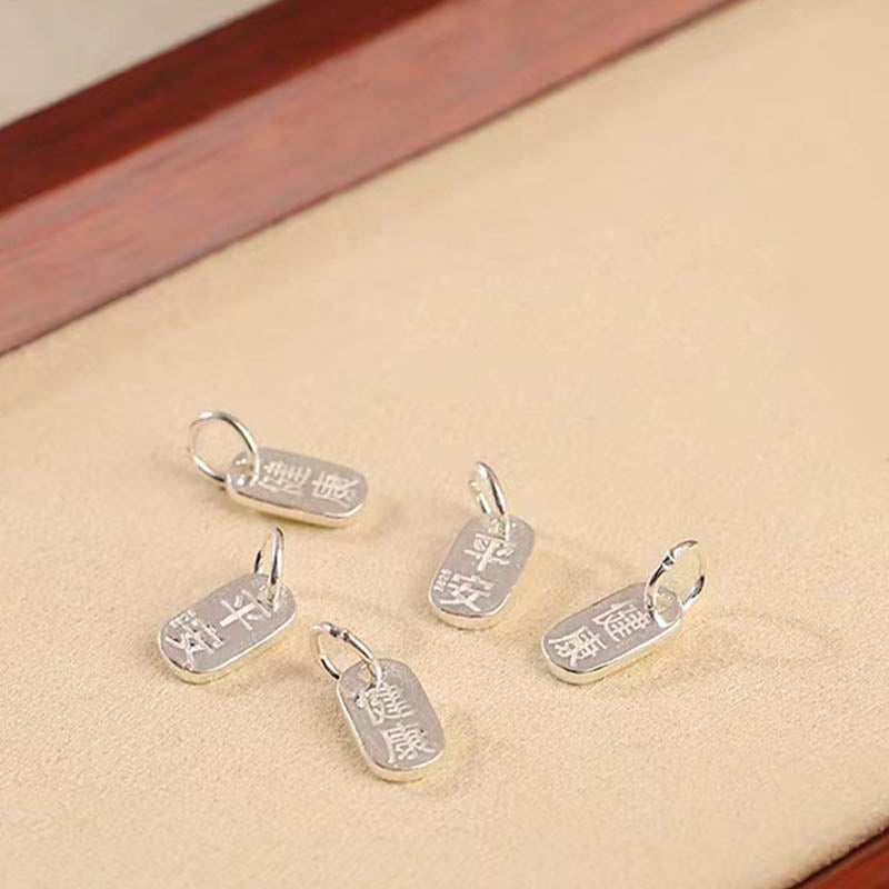 Bracelet de cheville en argent sterling 925 Buddha Stones et nuages de bon augure