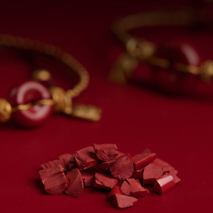 Bracelet tressé avec boucle de paix en cinabre naturel et Buddha Stones, breloque de caractère Fu, bénédiction