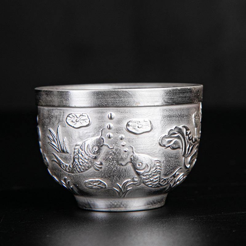 Buddha Stones Fu Caractère Dragon Phénix Cheval Koi Poisson Tasse à Thé en Céramique Tasse à Thé Kung Fu